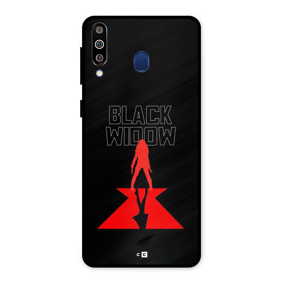Black Widow Metal Back Case for Galaxy M30