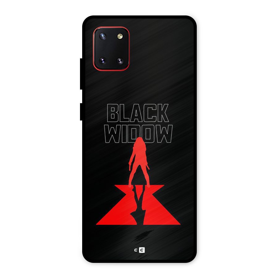 Black Widow Metal Back Case for Galaxy Note 10 Lite