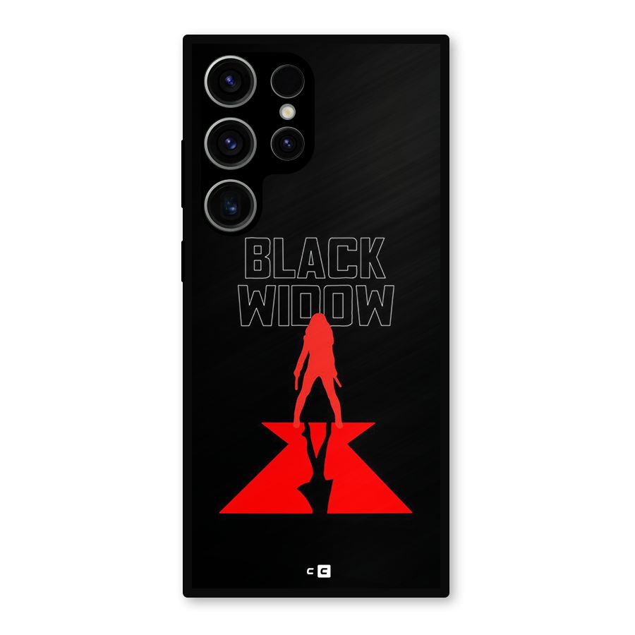 Black Widow Metal Back Case for Galaxy S23 Ultra