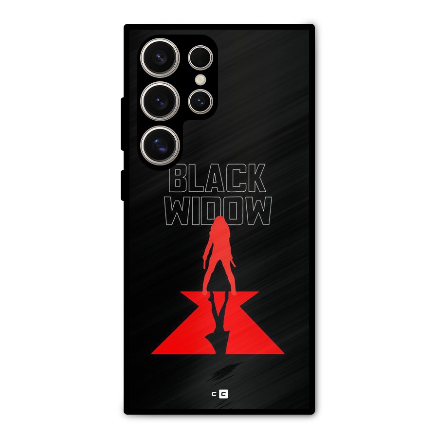 Black Widow Metal Back Case for Galaxy S24 Ultra