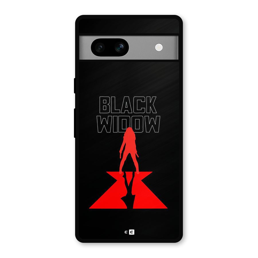 Black Widow Metal Back Case for Google Pixel 7a
