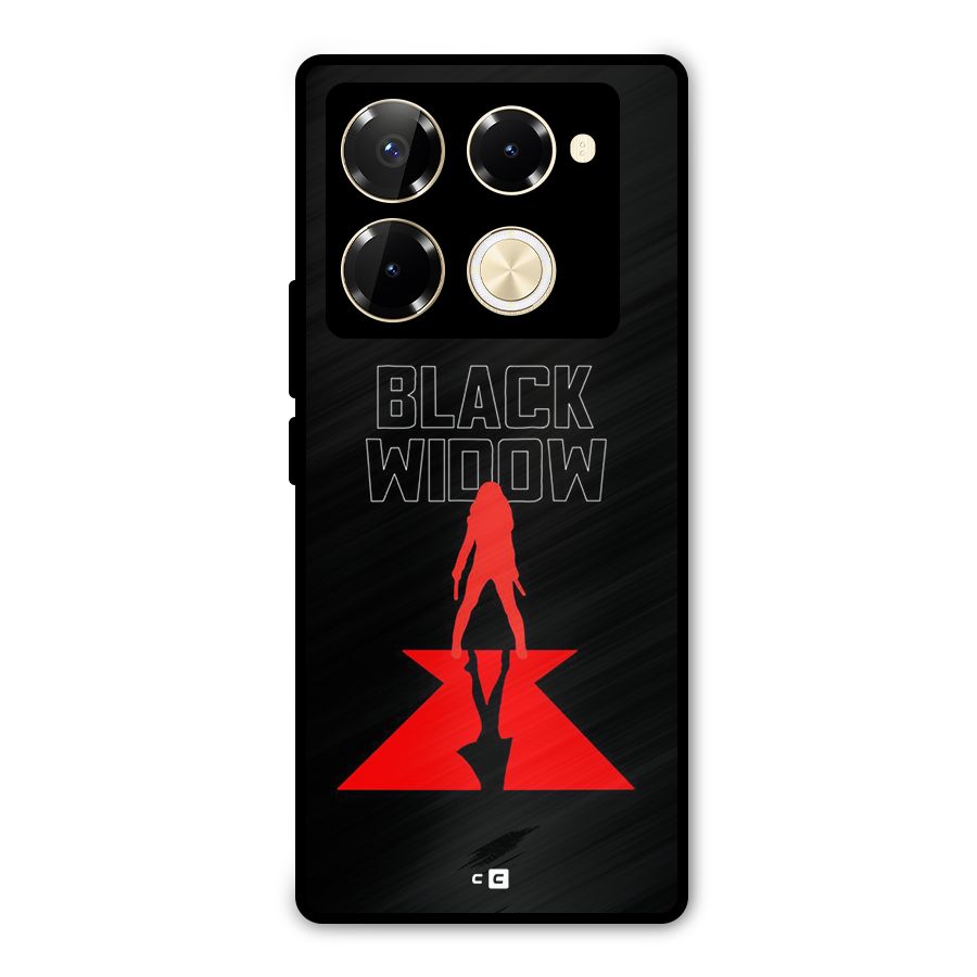 Black Widow Metal Back Case for Infinix Note 40 Pro Plus