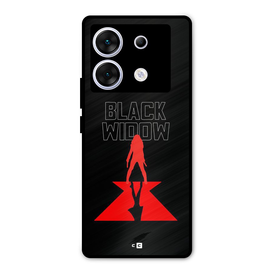 Black Widow Metal Back Case for Infinix Zero 30 5G