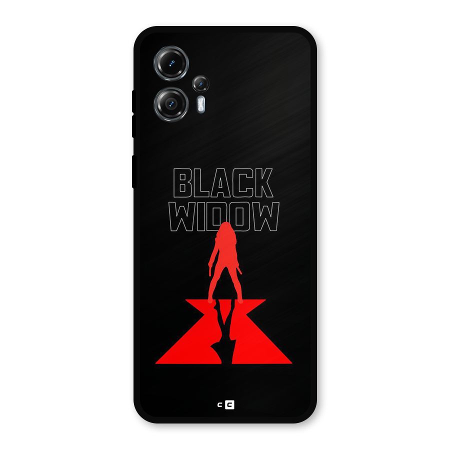 Black Widow Metal Back Case for Moto G13