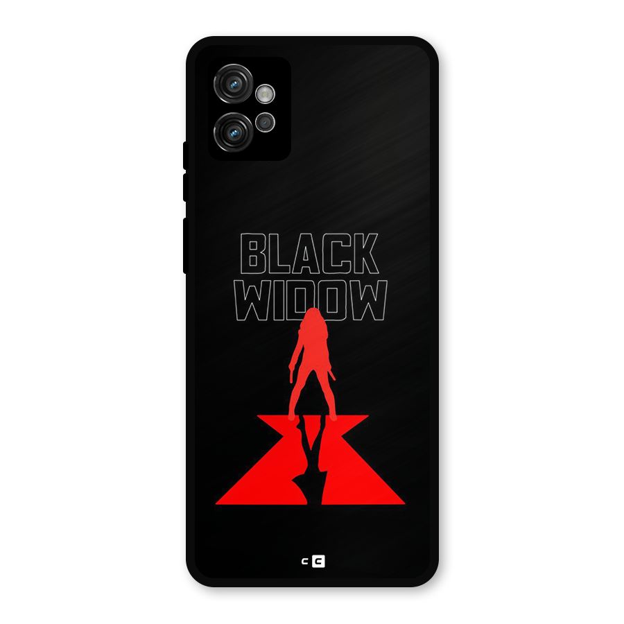 Black Widow Metal Back Case for Moto G32