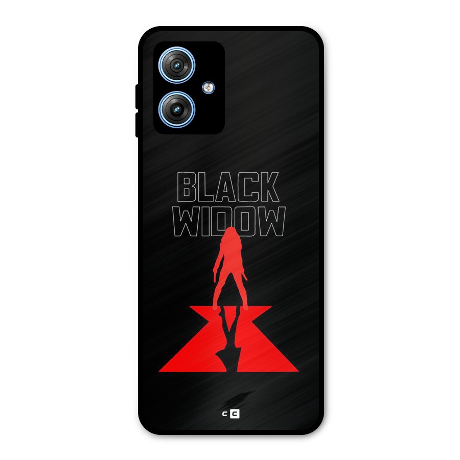 Black Widow Metal Back Case for Moto G54