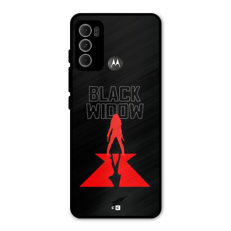 Black Widow Metal Back Case for Moto G60