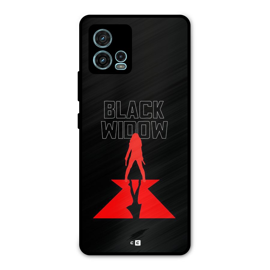 Black Widow Metal Back Case for Moto G72