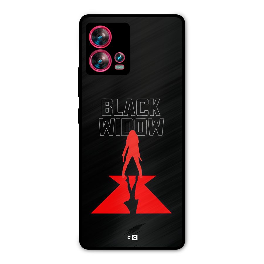 Black Widow Metal Back Case for Motorola Edge 30 Fusion
