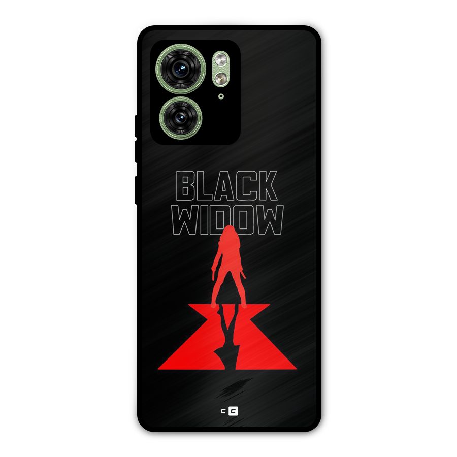 Black Widow Metal Back Case for Motorola Edge 40 5G