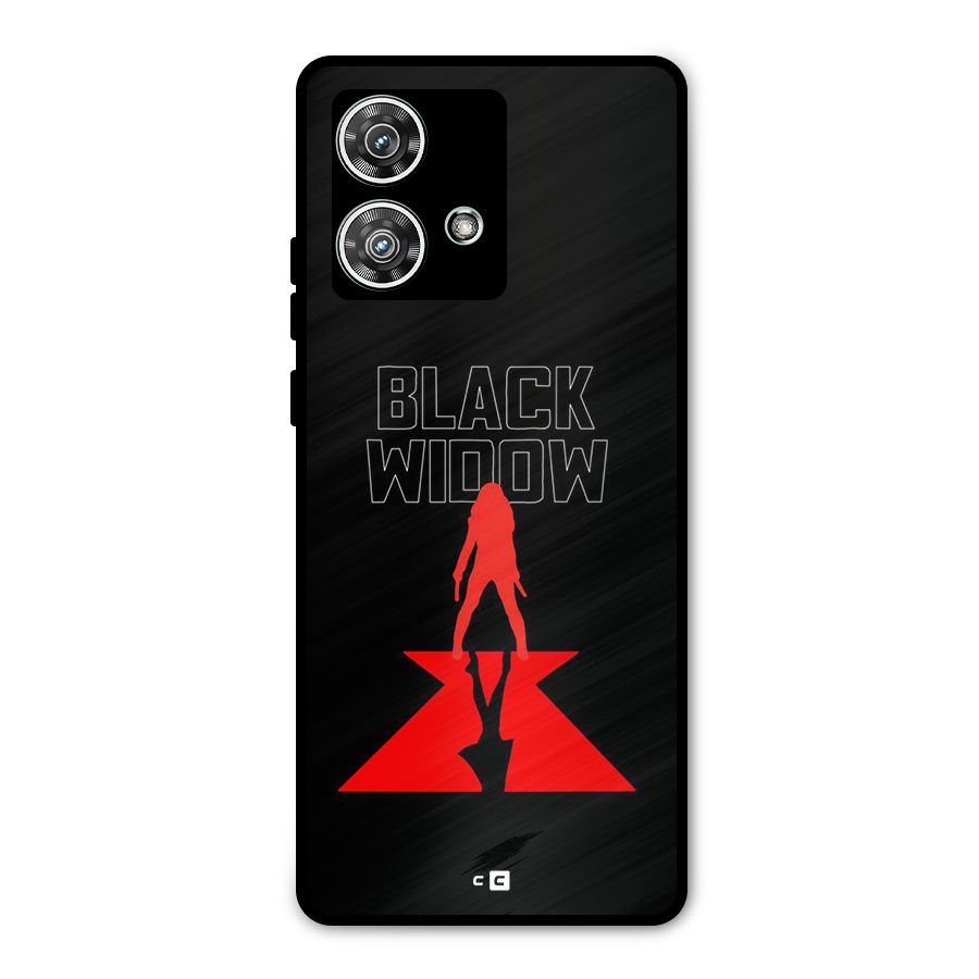 Black Widow Metal Back Case for Motorola Edge 40 Neo