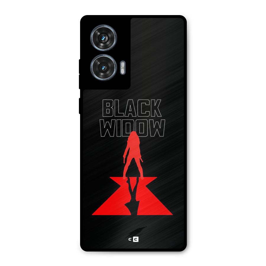 Black Widow Metal Back Case for Motorola Edge 50 Fusion