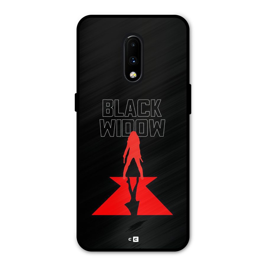 Black Widow Metal Back Case for OnePlus 7