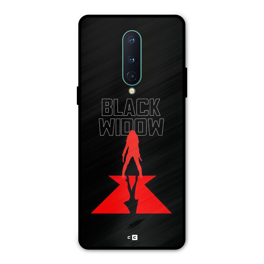 Black Widow Metal Back Case for OnePlus 8