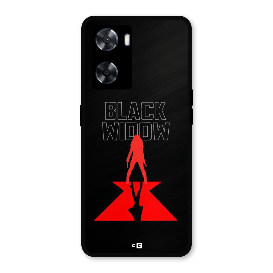 Black Widow Metal Back Case for Oppo A57 2022