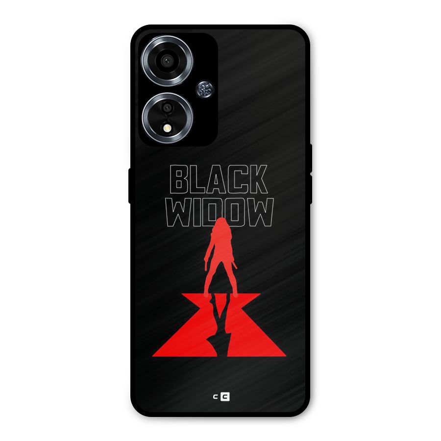 Black Widow Metal Back Case for Oppo A59