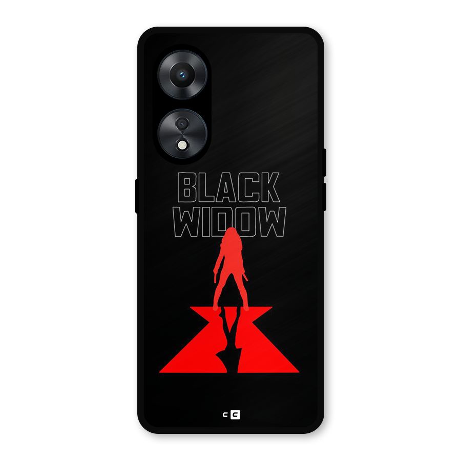 Black Widow Metal Back Case for Oppo A78