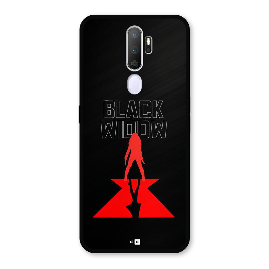 Black Widow Metal Back Case for Oppo A9 (2020)