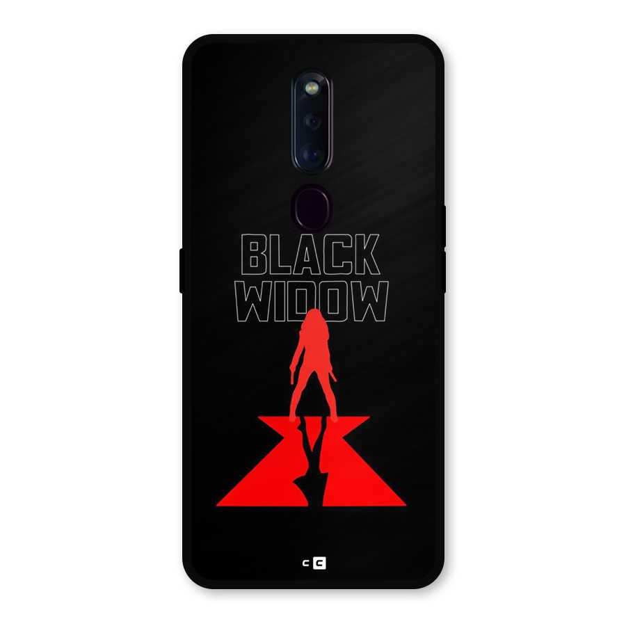 Black Widow Metal Back Case for Oppo F11 Pro