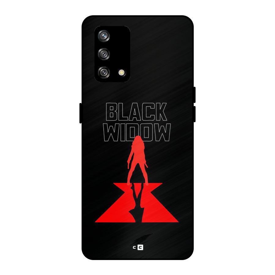 Black Widow Metal Back Case for Oppo F19