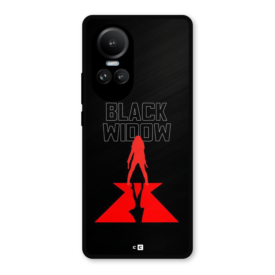 Black Widow Metal Back Case for Oppo Reno10