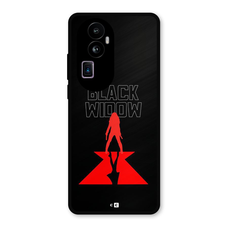 Black Widow Metal Back Case for Oppo Reno10 Pro Plus