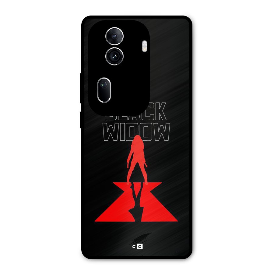 Black Widow Metal Back Case for Oppo Reno11 Pro 5G