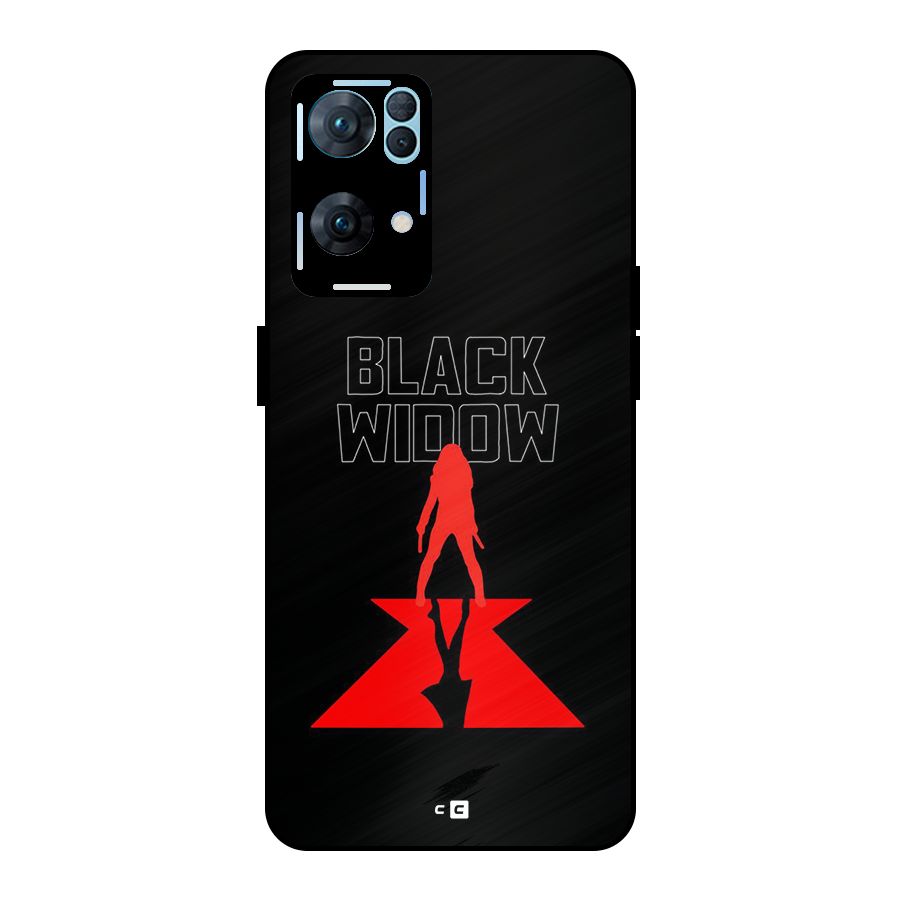 Black Widow Metal Back Case for Oppo Reno7 Pro 5G