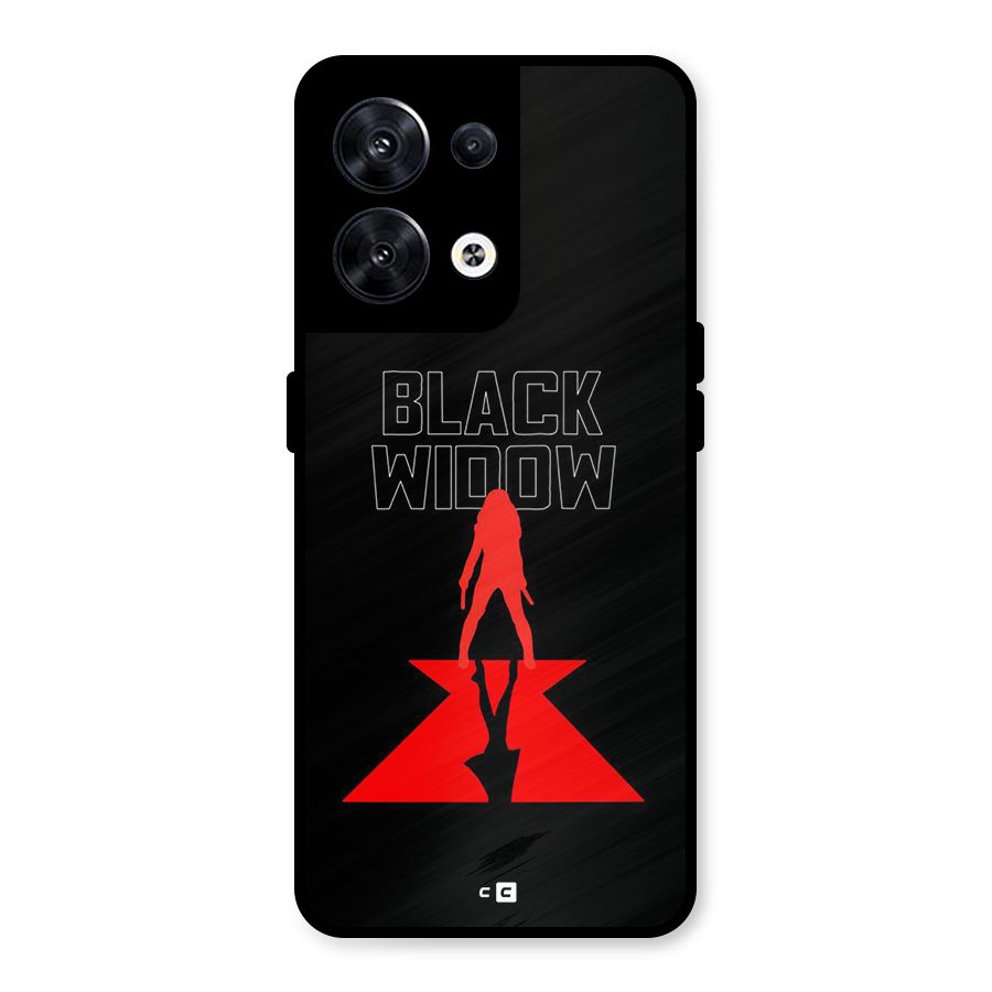 Black Widow Metal Back Case for Oppo Reno8 5G