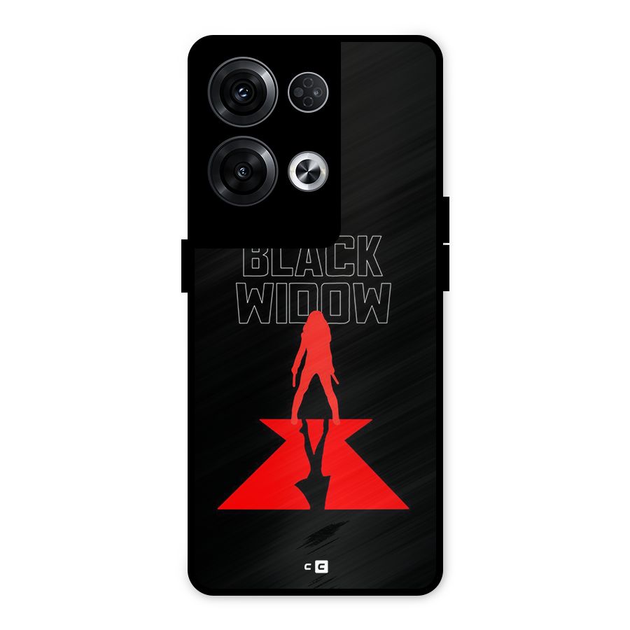 Black Widow Metal Back Case for Oppo Reno8 Pro 5G