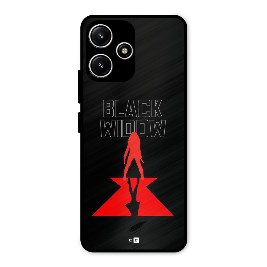 Black Widow Metal Back Case for Poco M6 Pro
