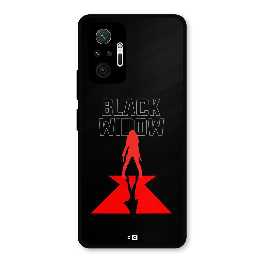 Black Widow Metal Back Case for Redmi Note 10 Pro