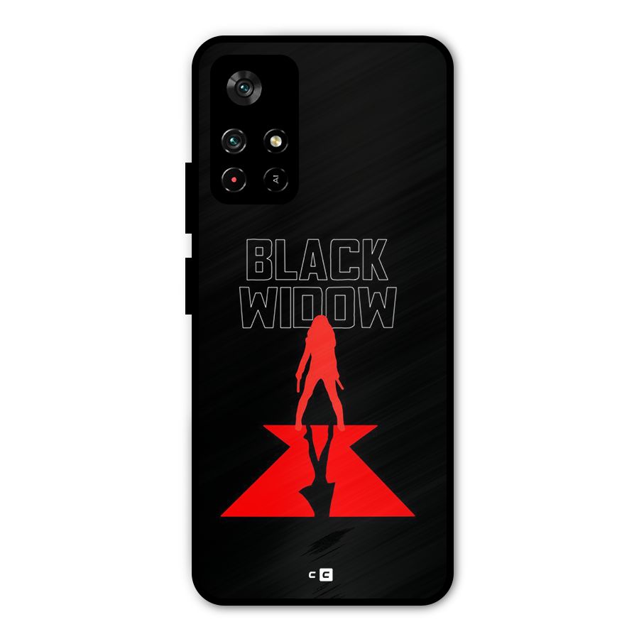 Black Widow Metal Back Case for Redmi Note 11T 5G