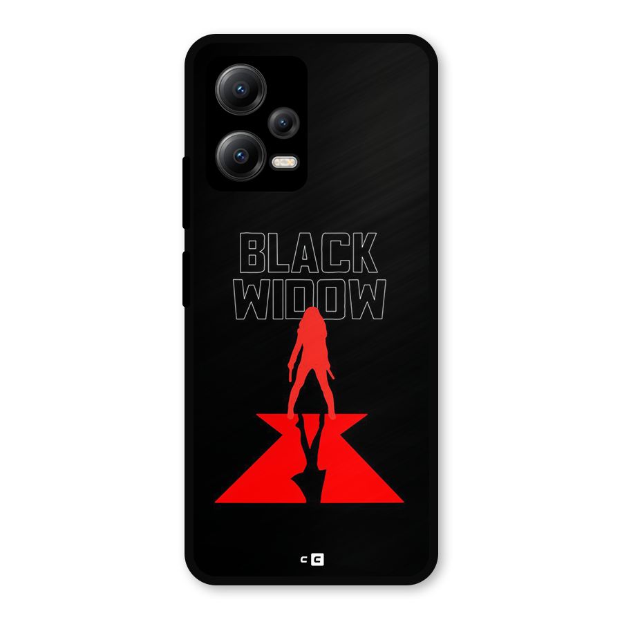 Black Widow Metal Back Case for Redmi Note 12 5G
