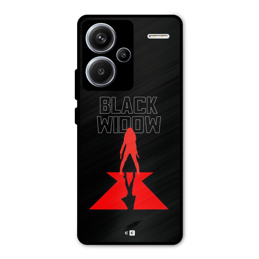 Black Widow Metal Back Case for Redmi Note 13 Pro Plus