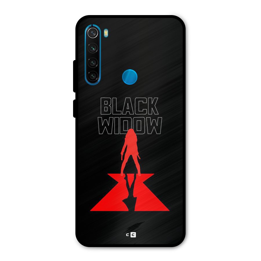 Black Widow Metal Back Case for Redmi Note 8