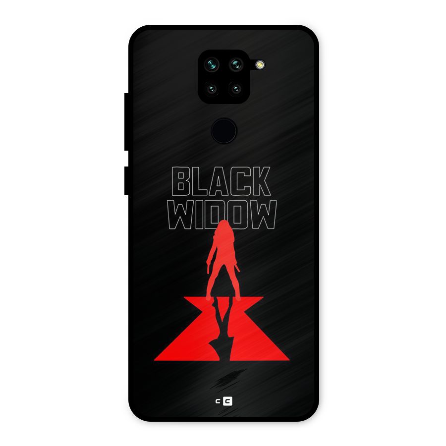 Black Widow Metal Back Case for Redmi Note 9
