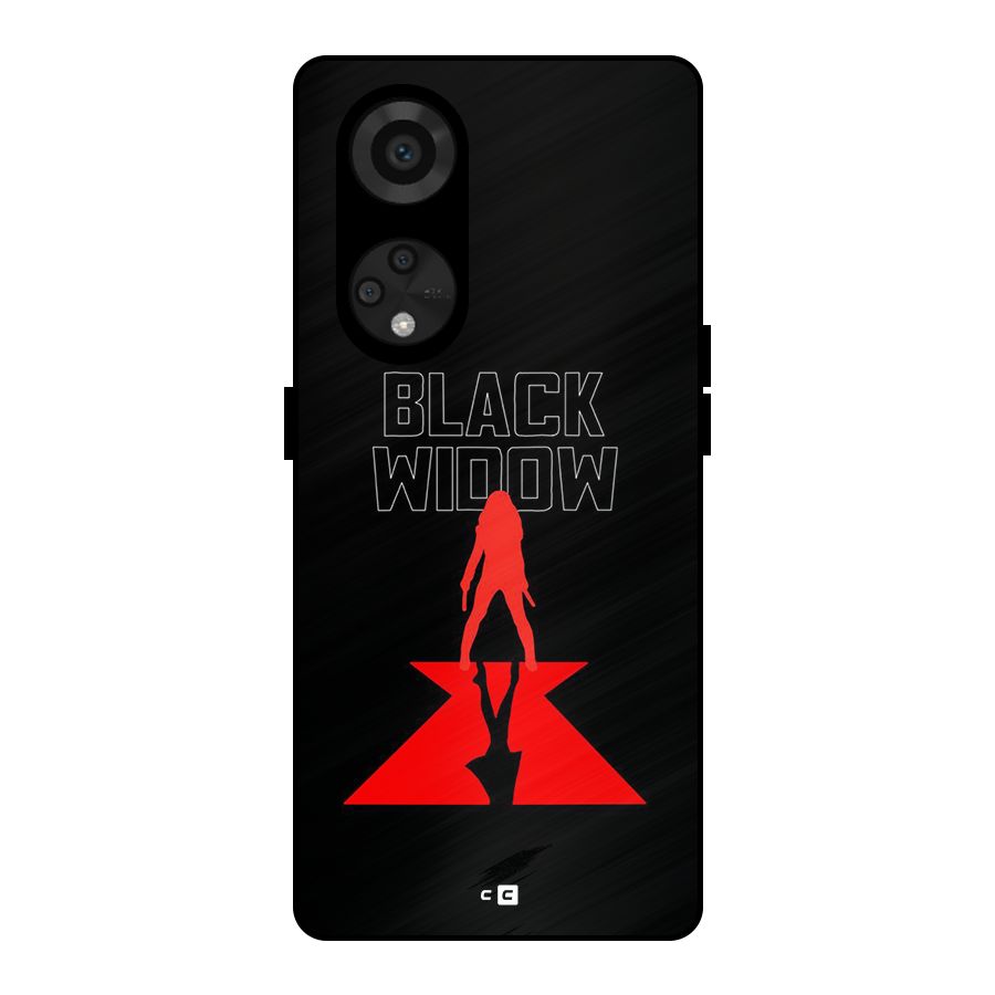 Black Widow Metal Back Case for Reno8 T 5G