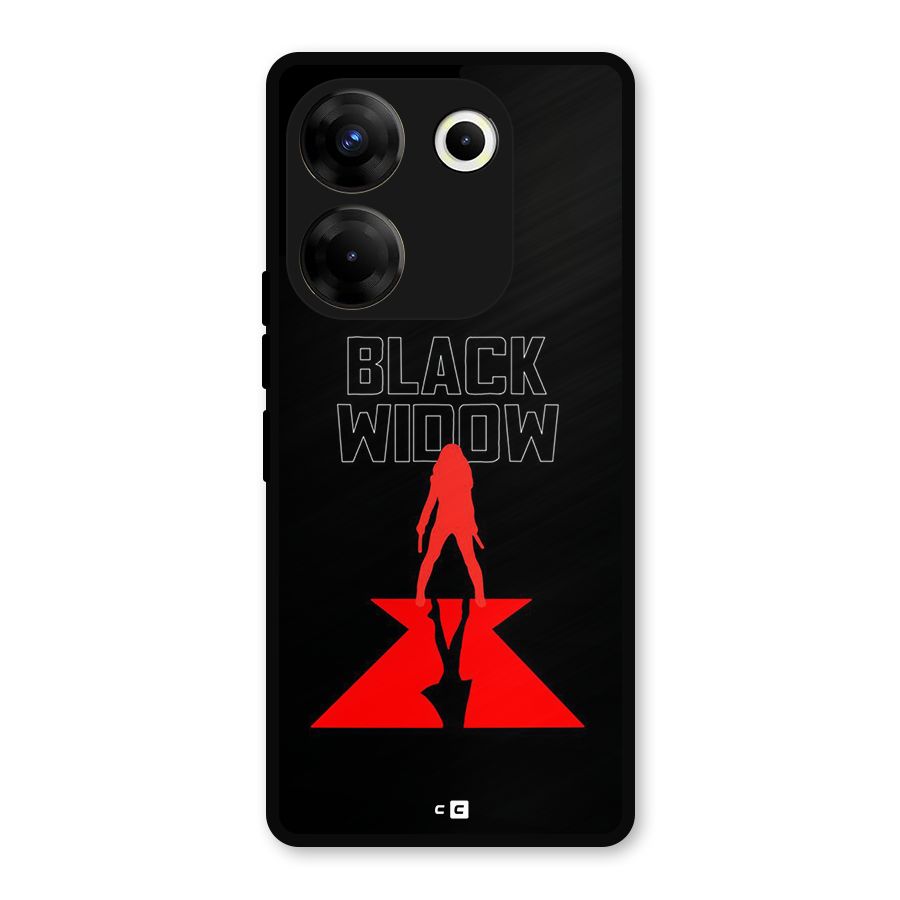 Black Widow Metal Back Case for Tecno Camon 20