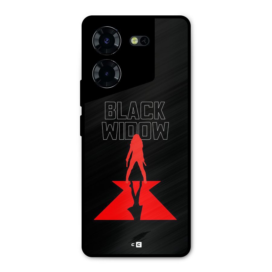 Black Widow Metal Back Case for Tecno Pova 5 Pro 5G