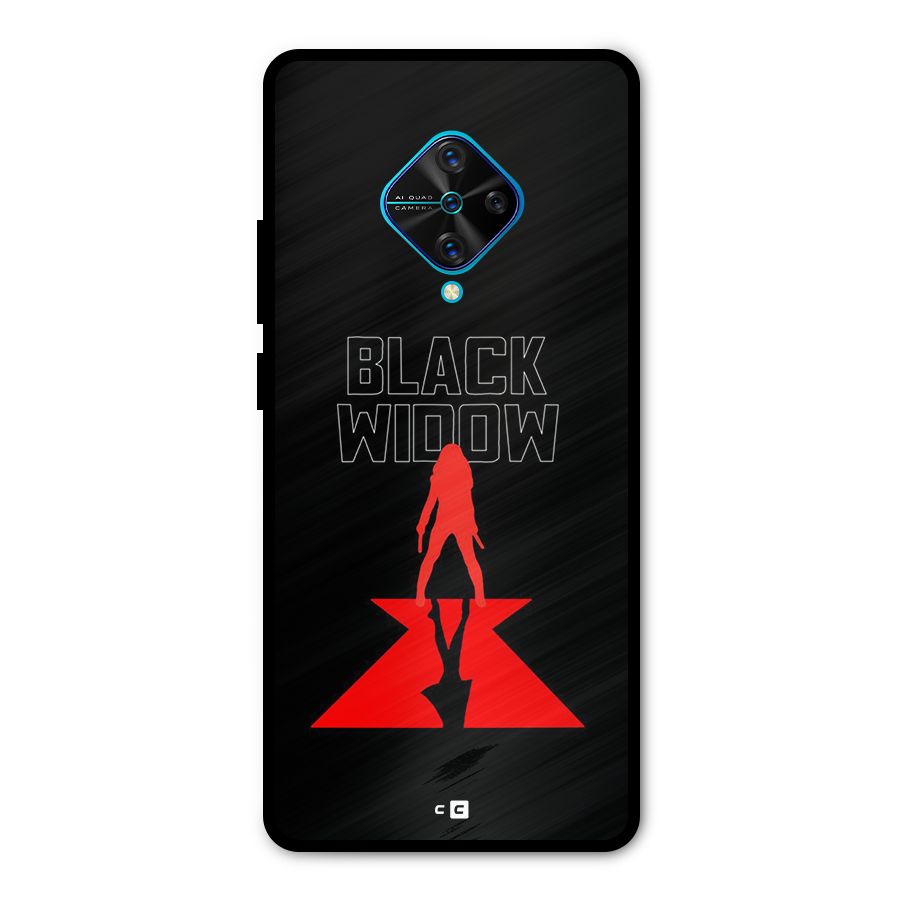 Black Widow Metal Back Case for Vivo S1 Pro