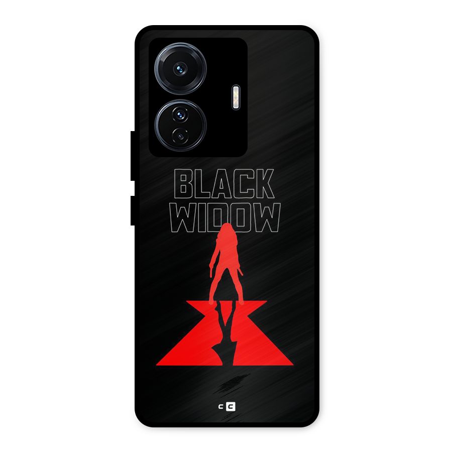 Black Widow Metal Back Case for Vivo T1 Pro