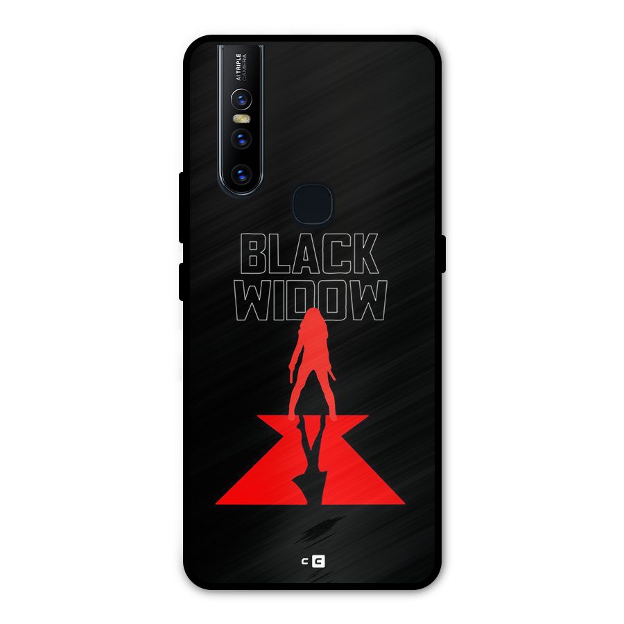 Black Widow Metal Back Case for Vivo V15