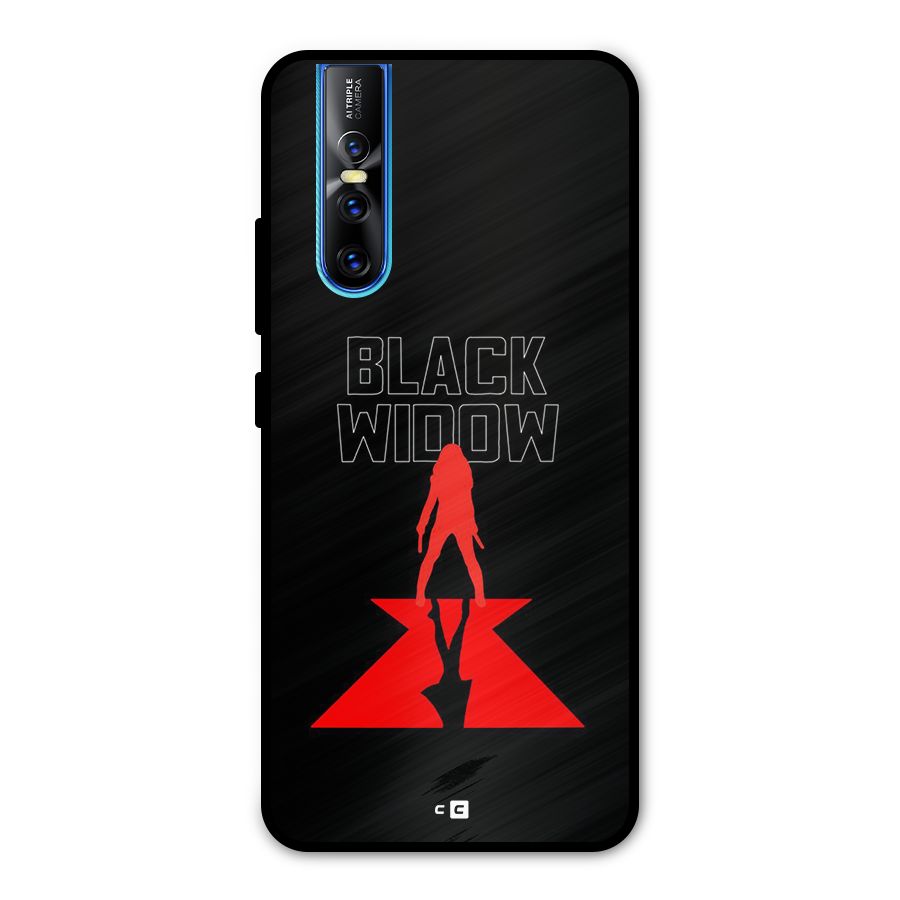 Black Widow Metal Back Case for Vivo V15 Pro