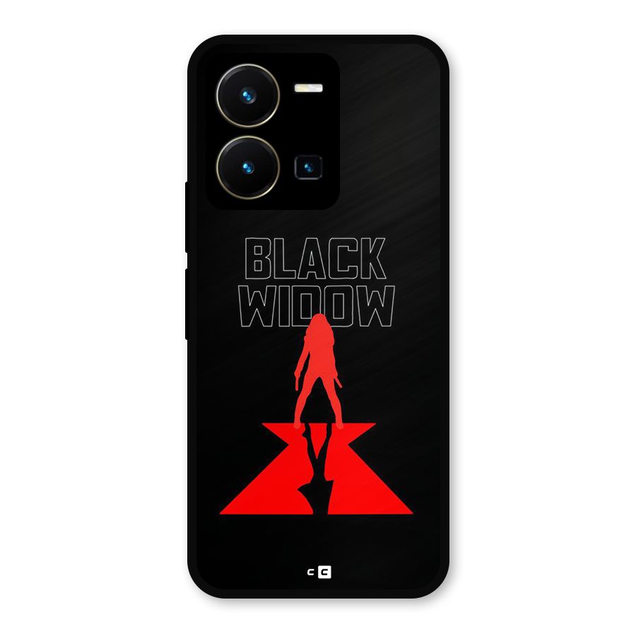 Black Widow Metal Back Case for Vivo Y35