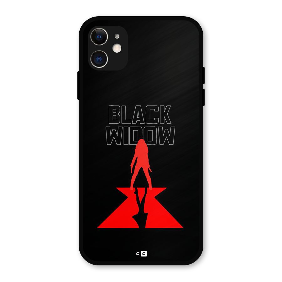 Black Widow Metal Back Case for iPhone 11