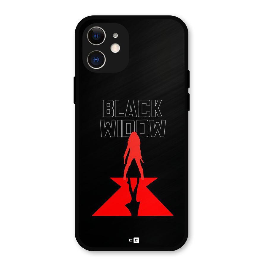 Black Widow Metal Back Case for iPhone 12