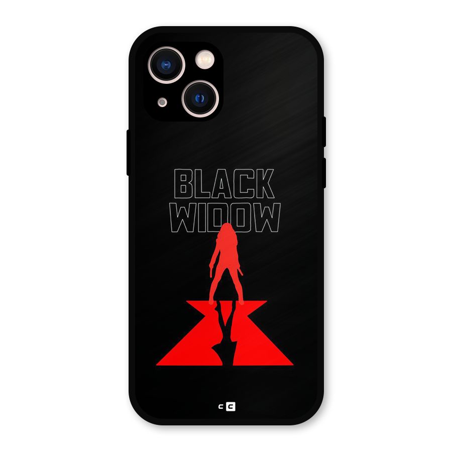 Black Widow Metal Back Case for iPhone 13