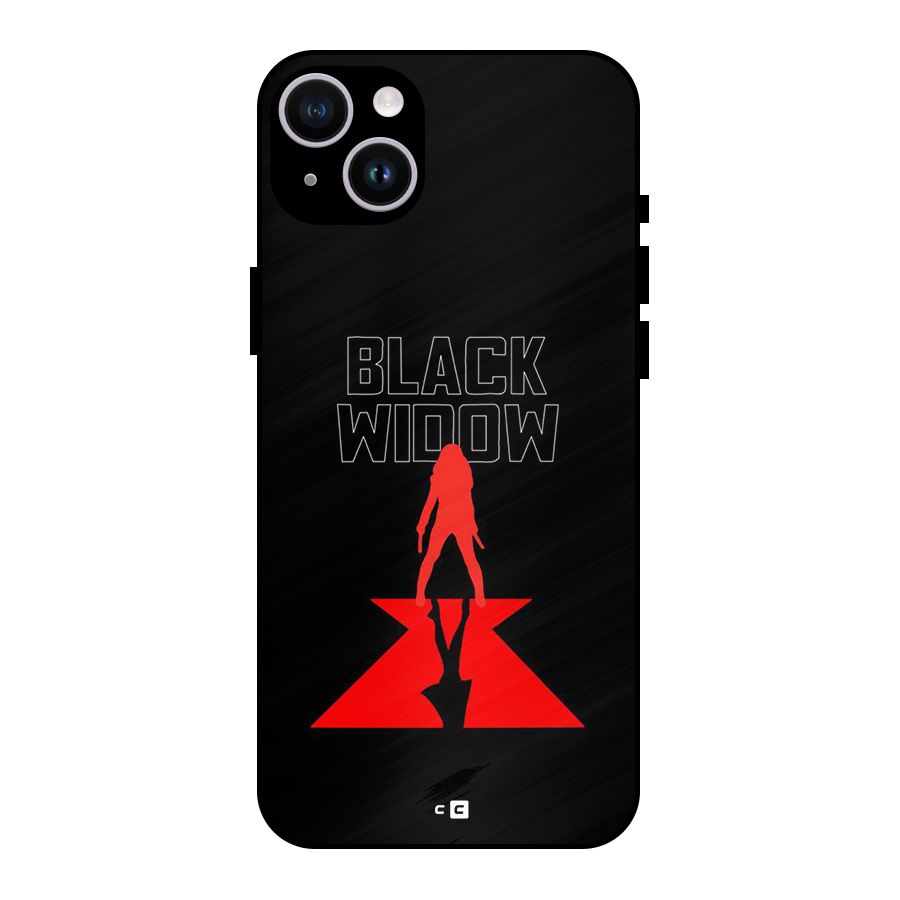 Black Widow Metal Back Case for iPhone 14 Plus
