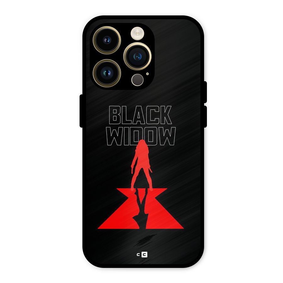 Black Widow Metal Back Case for iPhone 14 Pro